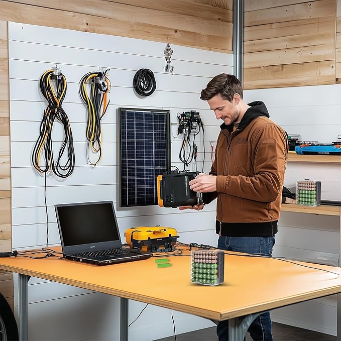 ALCYON Battery Organizer Storage Case, Battery Vault Box Container for 48pcs AA AAA Batteries, Plastic Clear Protective Battery Holder for Travelling/Home/Office (Black, Medium)