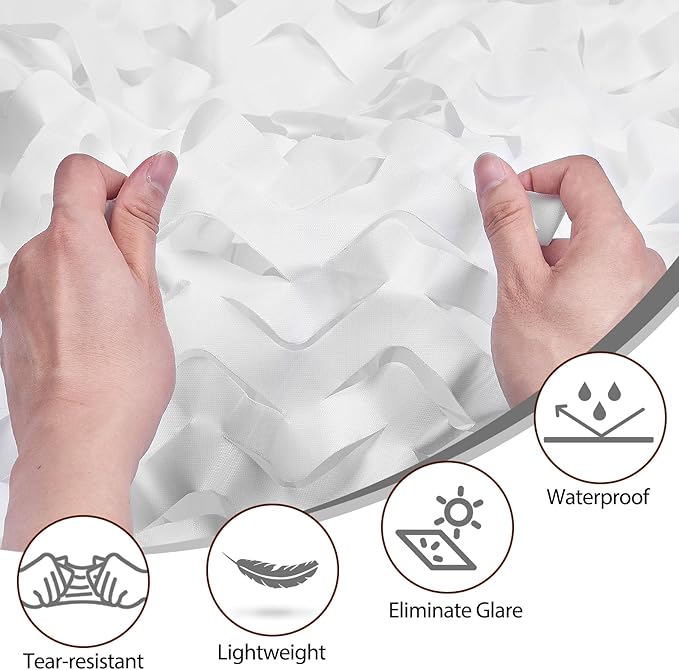 Camo Netting Camouflage Netting 20x20 10x20 10x10 Bulk Roll Burlap Camo Tarp Sunshade Net for Hunting Blind Dinosaur Birthday Jungle MilitaryTheme Party Decoration Camping Shooting