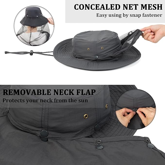 Palmyth Head Net Hat, Sun Hat Safari Hat