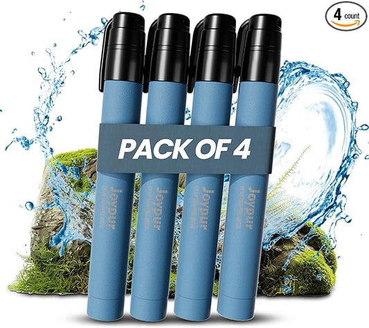Portable Water Filter Straw Survival, Essential Camping & Hiking Gear, Water Purification Straw for Travel, Biking and Emergency Preparedness
