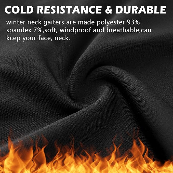 HONGTEYA Winter Neck Gaiter Warmer for Men&Women,Windproof Face Mask Face Cover for Cold Weather Skiing Outdoor Sports