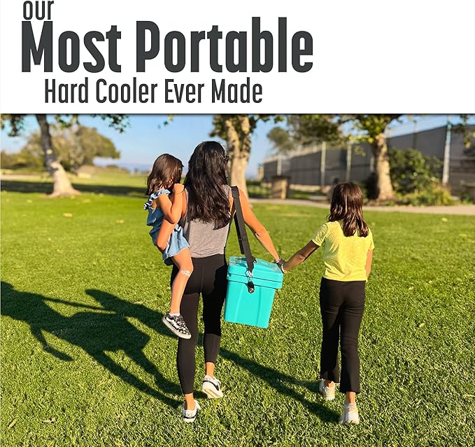 Viva 14QT On-The-Go Personal Portable Hard Cooler Ice Chest | Everyday, Beach, Sports, Gatherings, Groceries/Market