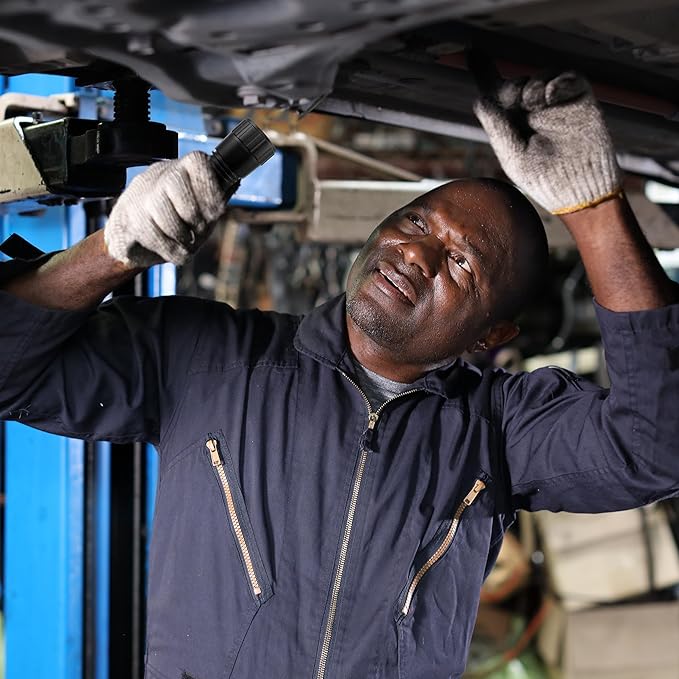 Police Security Scope Ultra-Bright 750 Lumen Flashlight, Compact, Heavy Duty, 3 Modes, Slide Focus, 4 AAA Batteries, Perfect for DIY to Camping to Trade Professional Needs