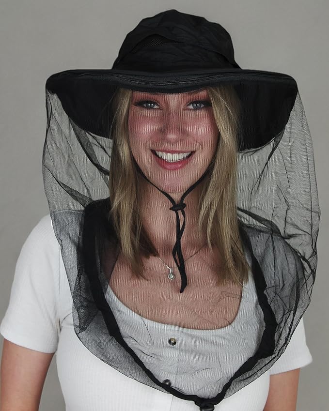 Mosquito Head Net Hat, Providing a Physical Barrier to Help Keep Mosquitoes and Bugs Away from Your Face