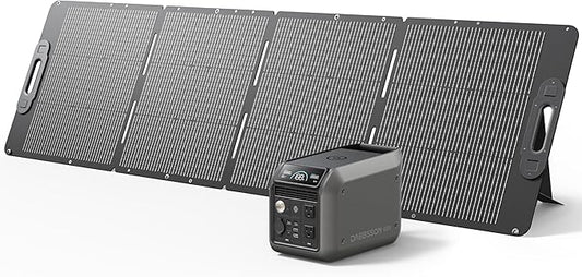 Dabbsson 600L Solar Generator with 210W Solar Panel,768Wh 600W Power Station,Up to 900W AC Output,1.5X Extended Runtime,Recharge 100% in 1.6 Hrs,Semi-Solid LiFePO4,100W USB-C,EPS,for Camping RV Home
