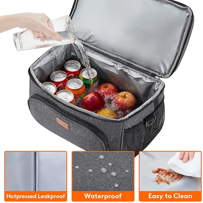Lifewit Large Cooler Bag Insulated Lunch Bag Lightweight Portable Cool Bag Double Layer for Picnic, Beach, Work, Trip