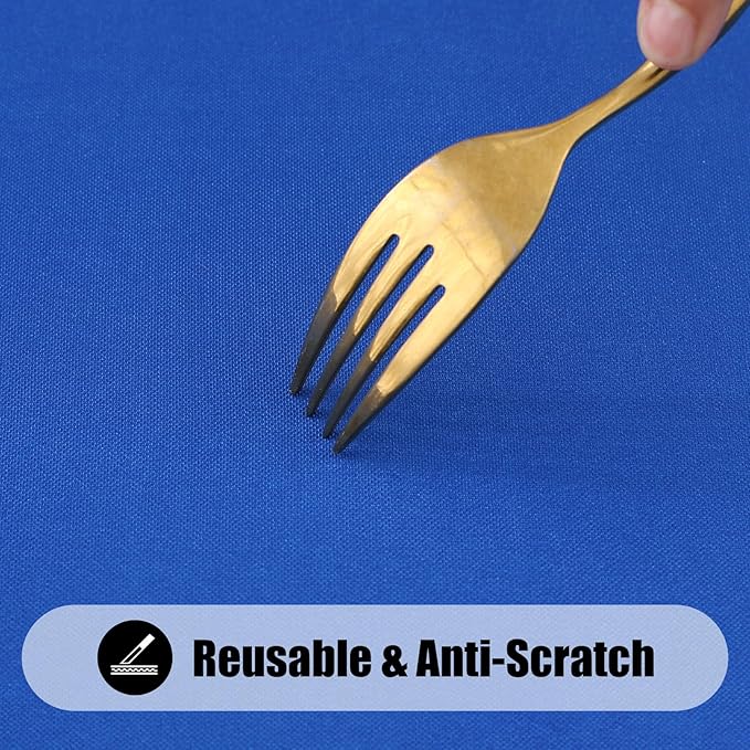 Smiry 2 Pack Rectangle Picnic Table Cloth, Waterproof Elastic Fitted Tablecloths, Washable Polyester Rectangular Patio Table Cover for Camping, Indoor and Outdoor (Blue, 30"x72")