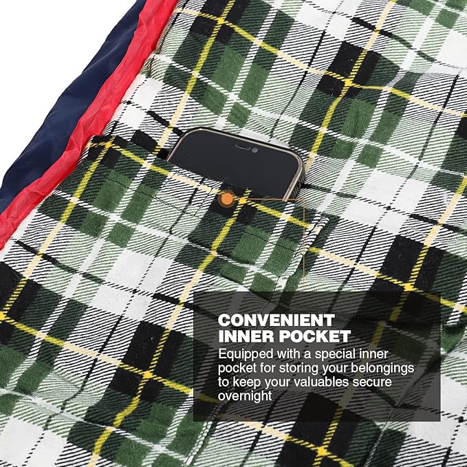 REDCAMP Cotton Flannel Sleeping Bag for Camping Backpacking, Adults Cold Weather Envelope Sleeping Bags with 2/3/4/6lbs Filling