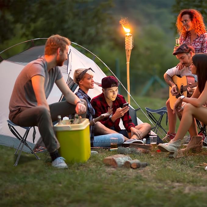 REDCAMP Folding Camping Chair for Spectator Portable, Lightweight 3 Legged Tripod Camping Stools for Adults Fishing Backpacking Hunting, 17 Inch Tall, Blue