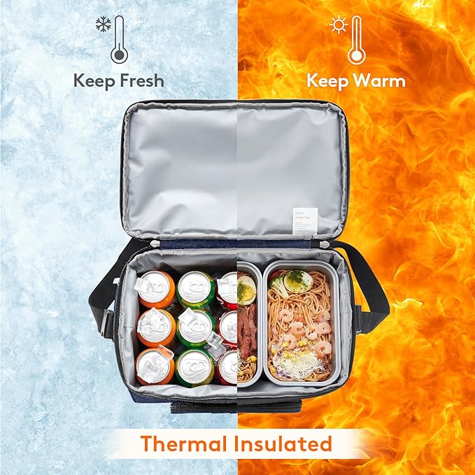 Lifewit Large Cooler Bag Insulated Lunch Bag Lightweight Portable Cool Bag Double Layer for Picnic, Beach, Work, Trip