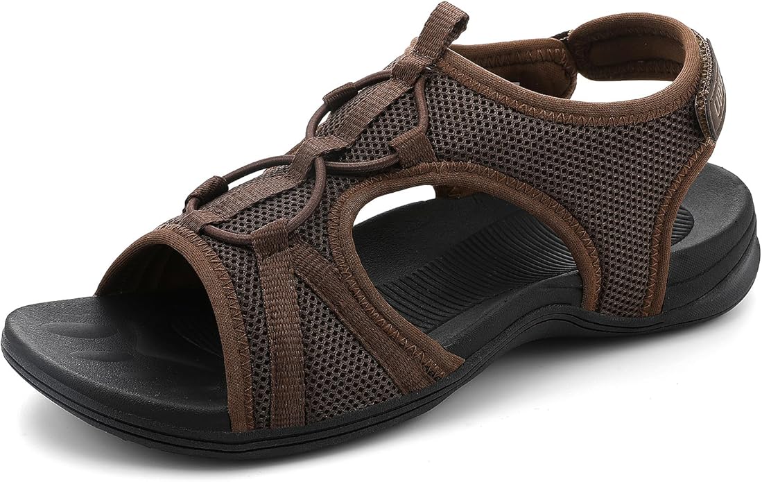 UBFEN Womens Hiking Sandals Comfortable Walking Sandals Summer Sport Breathable Arch Support