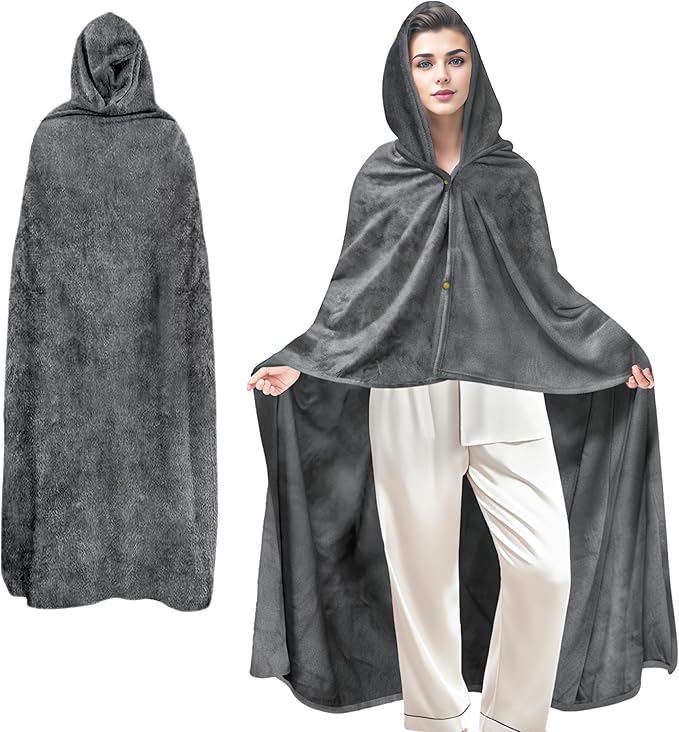 Wearable Blanket for Women and Men Warm Cozy Giant Fleece Blanket with Sleeves for Adults Plush Furry Throw Cloak Gift