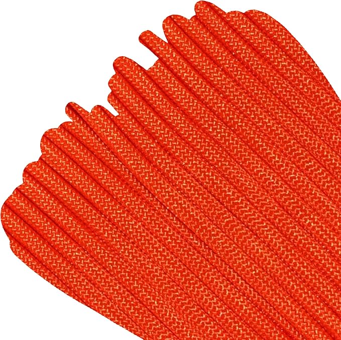 Paracord Planet Genuine Type III 550lb Paracord – Nylon Cord in Solid, Multi, and Reflective Colors – 25+ Colors and Length Options of 10', 25', 50', and 100'