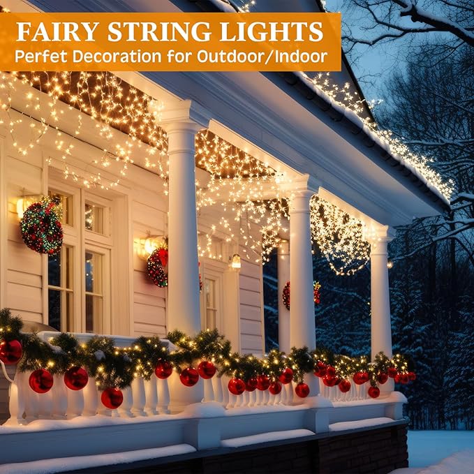 Macarrie 3 Pack Fairy Lights USB Powered 16 ft 50 LED Warm White String Lights Plug in for Xmas Indoor Outdoor Party Wedding Home Festival Tree Garden Decoration