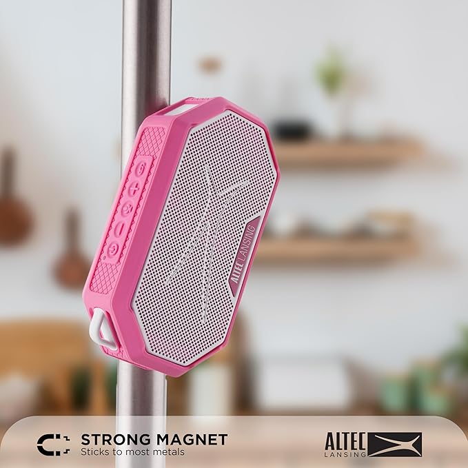 Altec Lansing Portable Bluetooth Speaker HYDRAMINI 2.0, IP67 Waterproof, Portable Speaker, 12h Playtime, Wireless Pairing, USB-C Quick Charge, Magnetic Bluetooth, Voice Assistant Integration