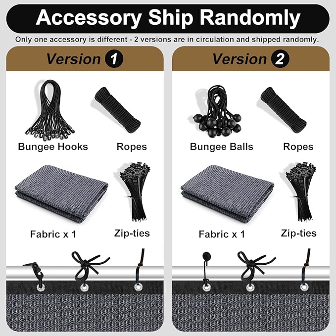 Artpuch 90% Sun Shade Cloth, 6 x 20 FT Pergola Shade Cover Canopy with Grommets, Sun Screen Fabric Tarp for Patio, Outdoor, Garden, Backyard, Blue Grey