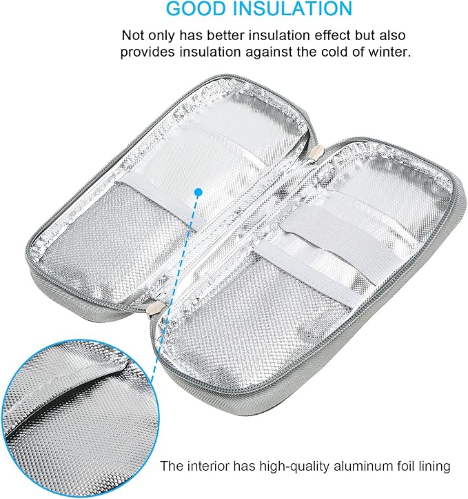 YOUSHARES Insulin Cooler Travel Case - Organizer Insulin Case for Diabetes Accessories Keep Supplies Safe and Cold