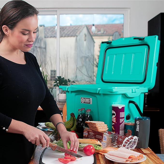 Viva 25QT Portable Rotomolded Hard Cooler, 5-Day Ice Cold Retention, Travel, Beach, Camping, Fishing