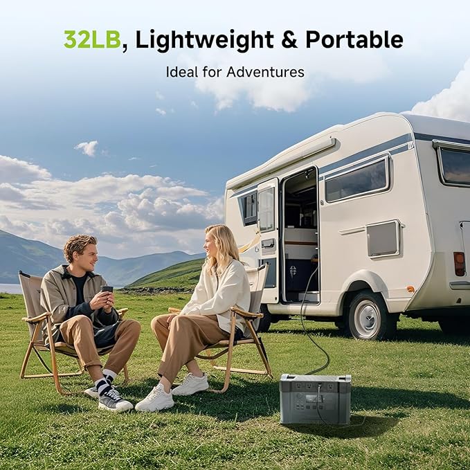 ALLPOWERS S2000PRO Portable Power Station, 1500Wh/2000w Battery Backup, with SF100 100W Flexible Solar Panel, Solar Power Bank for 10+ Devices, for Outdoor Camping, Traveling, Emergencies