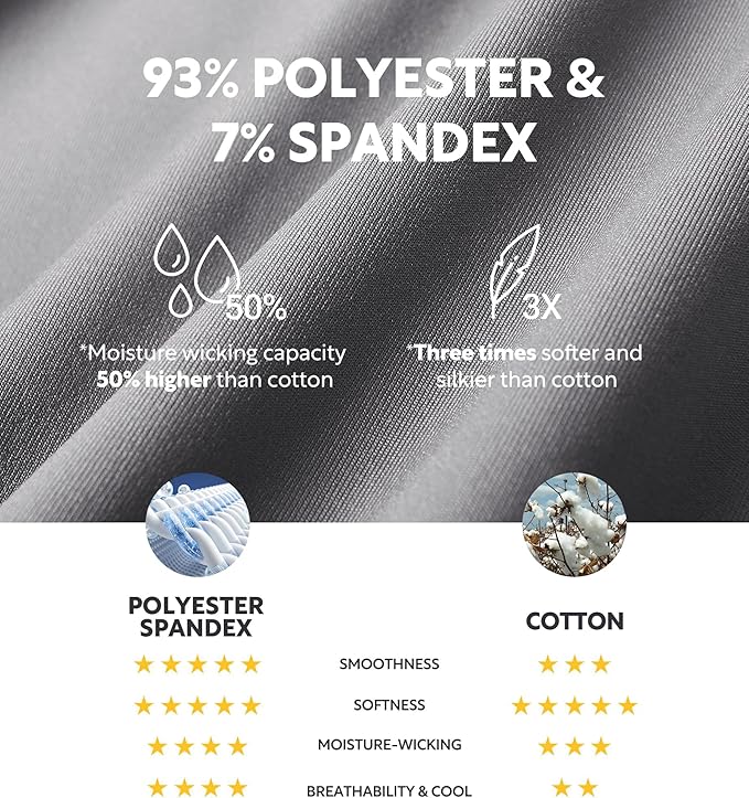 Natural Feelings Mens Underwear Coolzone Boxer Briefs for Men Pack Stretch Performance Quick Dry Sports Underwear