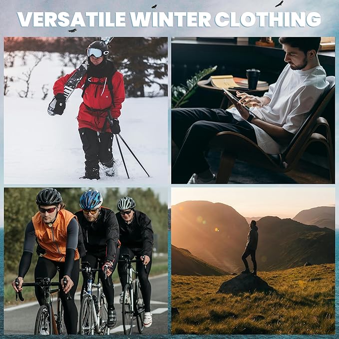 Thermal Underwear for Men Long Johns Set - Fleece Lined Base Layer for Cold Weather Winter Clothes