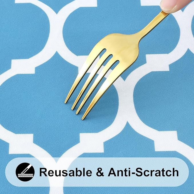 Smiry Rectangle Picnic Table Cover, Waterproof Elastic Fitted Camping Tablecloths for 6 Foot Tables, Wipeable Flannel Backed Vinyl Tablecloth Protector for Indoor, Outdoor (Light Blue, 30x72 Inches)