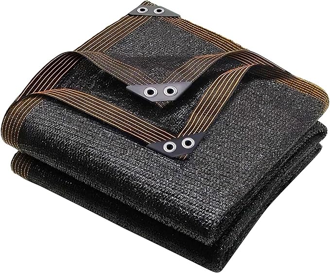 winemana 90% Black Shade Cloth, 3.3 x 13.3 FT Mesh Tarp for Garden Greenhouse Patio, Plants Heat Protection, Outdoor Sun Shade Cover, Resistant Netting Screen with Grommets for Growing Chicken Coop