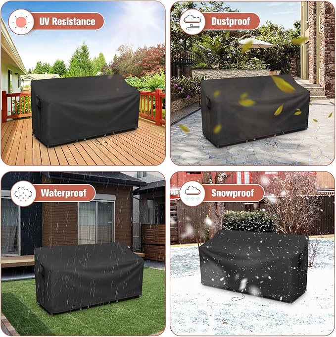 Kingling Patio Furniture Covers for 3 Piece Patio Chairs Set, Outdoor Furniture Cover Waterproof Wicker Chairs Cover - 75"L X32"W X31"H