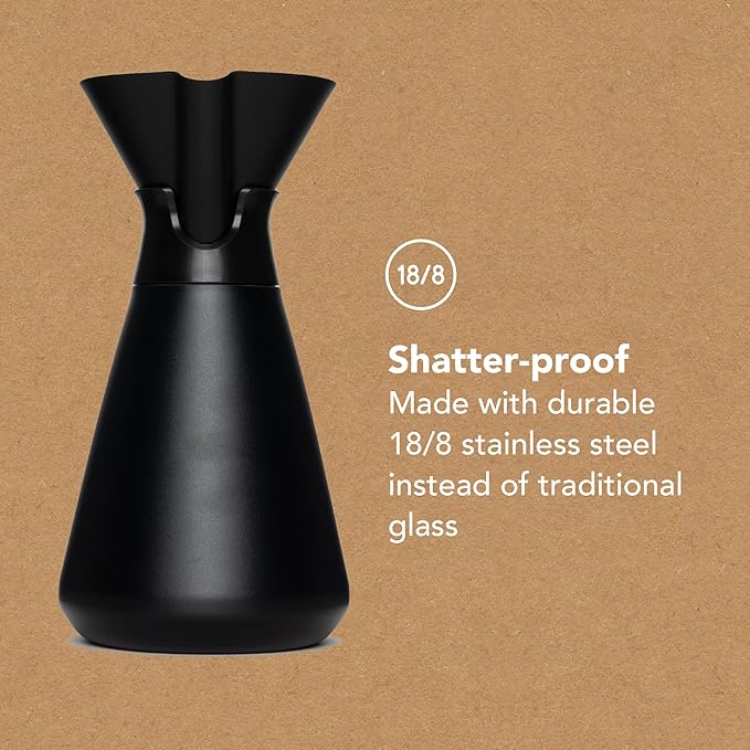 MiiR New Standard Carafe, 33oz Shatterproof, Durable Double-Wall Vacuum Insulated Coffee Carafe for Pour Over Coffee
