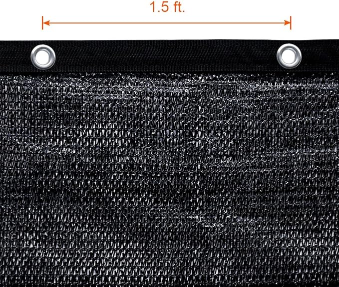 Agfabric 60% Shade Cloth 12X 16ft Sun Shade Fabric Greenhouse Shade Cloth Cover with Grommets Black