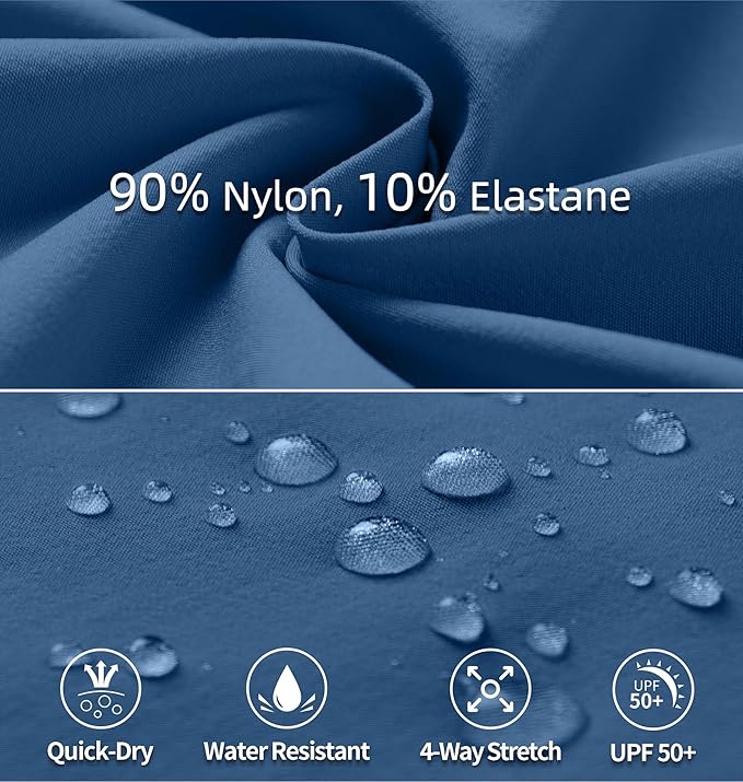 Women's Hiking Pants Quick Dry Lightweight Cargo Pants UPF 50 Water Resistant Zipper Pockets for Golf Travel Work Camping