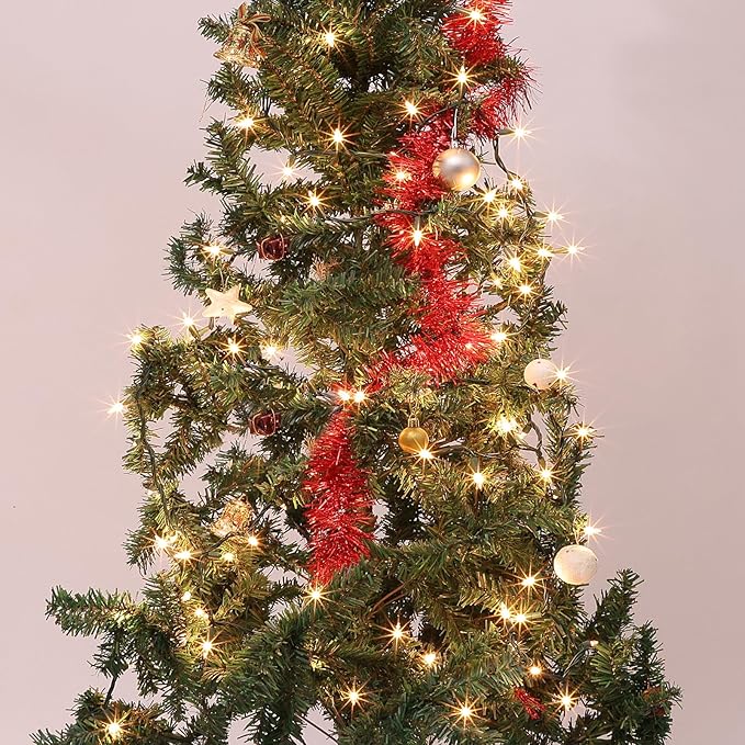 21ft White Christmas String Lights Indoor，Warm White 100 Count String Lights Plug in, Mini Xmas Lights Outdoor Clear White Christmas Tree Lights- String White Lights for Bedroom