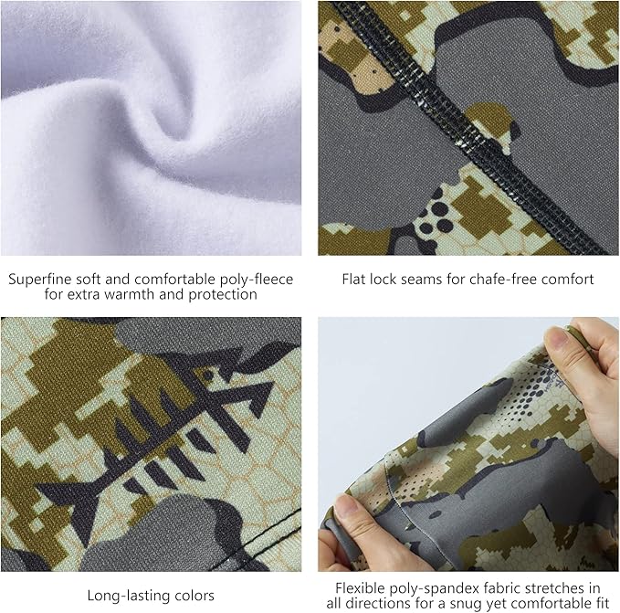 BASSDASH Winter Balaclava Fleece Ski Mask Ninja Hood Neck Warmer Fishing Hunting