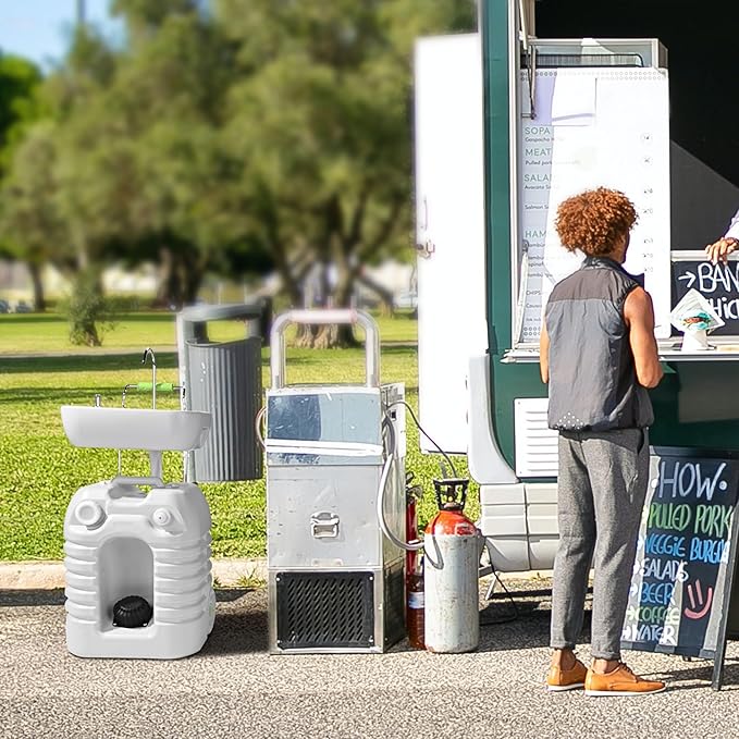 Yescom 45L Hand Wash Station Portable Wash Sink for RV Travel Outdoors