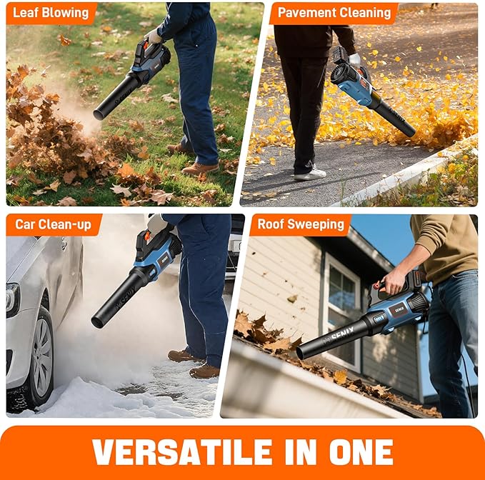 SENIX 20V Max Leaf Blower, Cordless, Brushless, Handheld, Up to 450 CFM and 100 MPH, 2 Speed Mode, Cruise Control, Lightweight, Tool Only, Battery and Charger Not Included(BLAX2-M3-0)