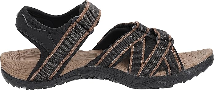 WHITIN Women’s Hiking Sandals with Arch Support | Adjustable Hook and Loop Straps | Durable Sport Sandals for Outdoor Adventure