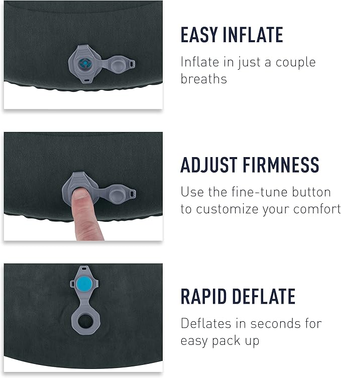 Sea to Summit Aeros Ultralight Inflatable Camping and Travel Pillow, Large (17.3 x 12.6), Sea Foam