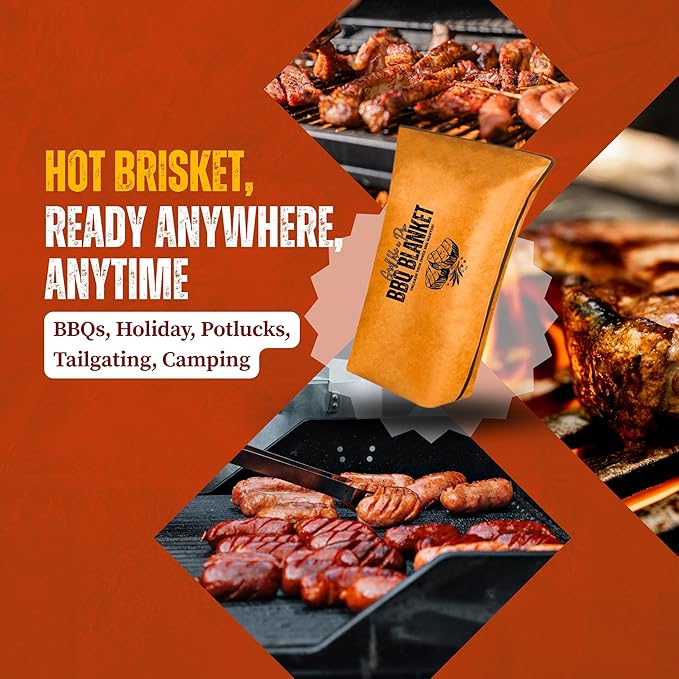 AMADOCOOK™ BBQ Blanket for Resting Meat - Reusable Insulated Meat Resting Bag for Moisture Retention and Tender BBQ - Heavy-Duty with Wide Mouth for Large Brisket, Turkey (21"Original) (21" Original)