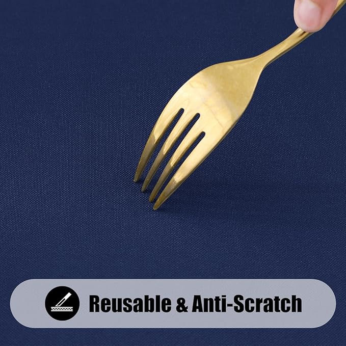 Smiry 2 Pack Rectangle Picnic Table Cloth, Waterproof Elastic Fitted Tablecloths, Washable Polyester Rectangular Patio Table Cover for Camping, Indoor and Outdoor (Navy, 24"x48")