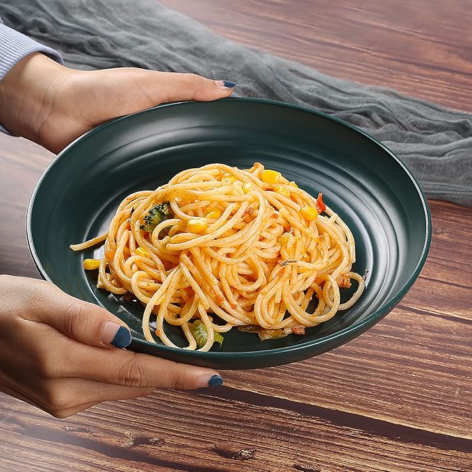 shopwithgreen Lightweight Plastic Plates - 4 Pack 10'' Unbreakable Dinner Plates, Dishwasher & Microwave Safe, BPA free, for Kids, Children, Toddler & Adult