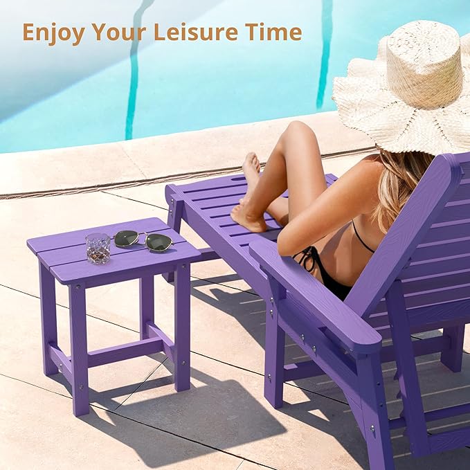 LUE BONA Outdoor Side Table, Purple