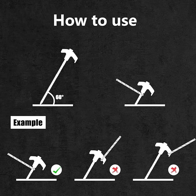 8" Screw in Tent Stakes Heavy Duty, Ground Anchors Screw in, Metal Threaded Tent Spikes, Camping Pegs for Canopies & Gardening Inflatable Decor (20 PCS Orange)