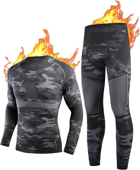 NOOYME Thermal Underwear Long Johns for Men - Long Underwear Base Layer for Cold Weather