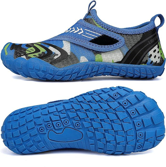 UBFEN Water Shoes for Kids Boys Girls Aqua Socks Barefoot Beach Sports Swim Pool Quick Dry Lightweight Toddler Little Big Kid