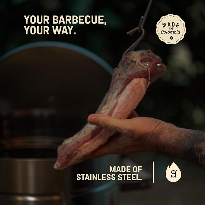 Charcoal Grills - Basic 12 lbs - Stainless Steel Smoker Grill 3-in-1 for Cooking & Home BBQ - Portable Vertical Smoker Barrel for Outdoor & Camping - Meat Grill with Thermometer & Accessories