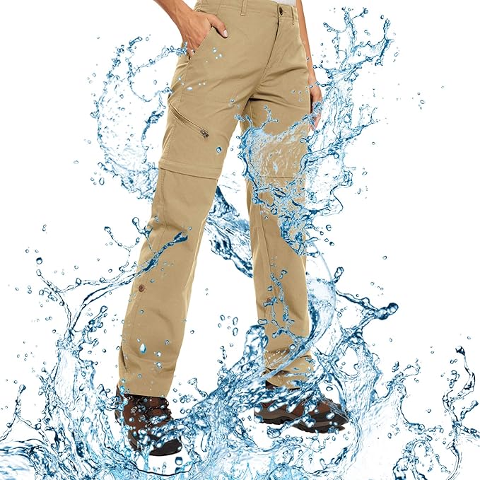 Women's Hiking Pants Convertible Zip Off Lightweight Quick Dry Outdoor Travel Camping Safari fising Pants