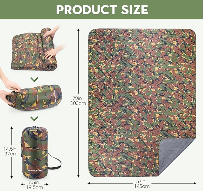 Warm Blanket with Fleece Lining,Large Stadium Blanket,Waterproof,Thermal,Sleeping Gear for Camping,Emergency,Space,Car Blanket,Airplane,Hiking,Picnic.