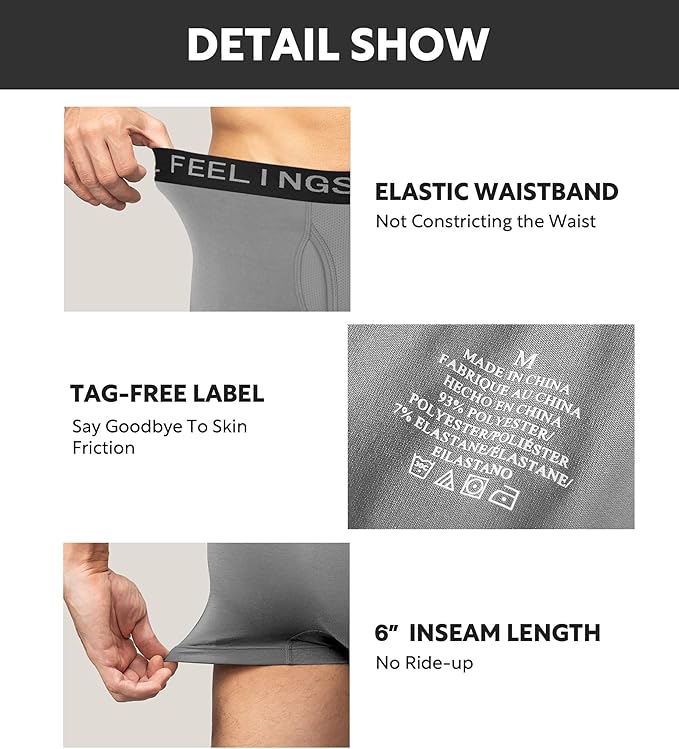 Natural Feelings Mens Underwear Coolzone Boxer Briefs for Men Pack Stretch Performance Quick Dry Sports Underwear