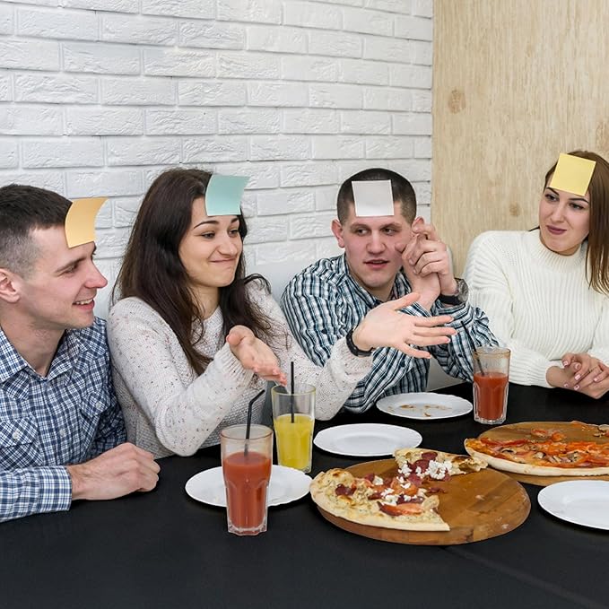 Folding Table 6ft Portable Heavy Duty Plastic Fold-in-Half 6 Foot Foldable Table Utility Dining Indoor Outdoor with Carrying Handle for Camping Picnic and Party, Black