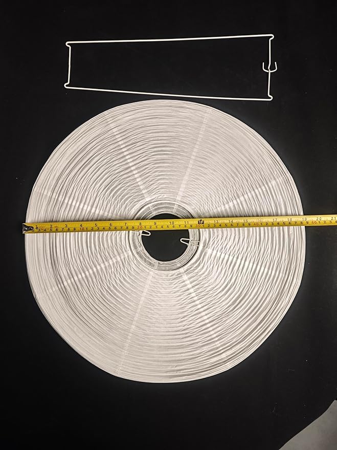 Hytsoeee(19.69Inch) Large Paper Lantern,White Wax Gourd Paper Lamp Shade, Chinese Foldable Rice Paper Lamp Shade,Handmade Pendant Light Cover for Indoor Ceiling Decoration (19.69)